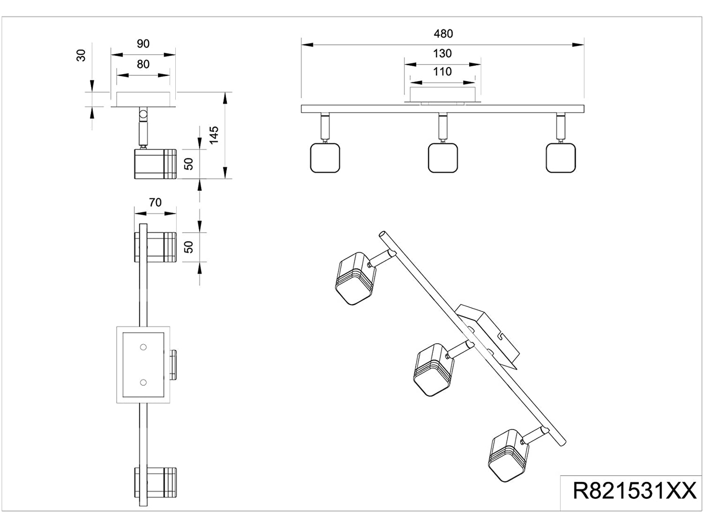 /& Deckenstrahler Designklassiker LED Wand Flurbeleuchtung Treppenhausleuchten