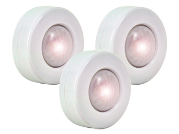 3er-SET LED Nachtlichter mit Bewegungsmelder, Orientierungslicht Schranklicht
