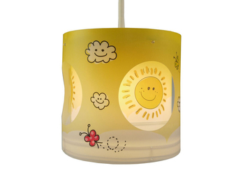 Kinderzimmer Deckenleuchte Lampenschirm drehend Motiv Sonne – tolle Lichteffeke
