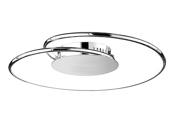 Spiralförmige LED Deckenleuchte LOUIS, Chrom poliert, Ø 45 cm, dimmbar