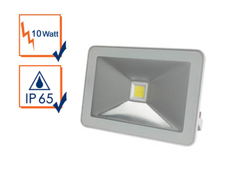 10W LED Strahler weiß mit Befestigungsbügel, flaches Design 3,5cm, IP65