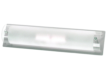 Klassische E14 Wandleuchte MODENA mit LED, Länge 38cm, Glasabdeckung satiniert