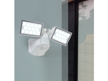 2flammiger LED Außenfluter PERI mit Bewegungsmelder und Ambiente Light Funktion