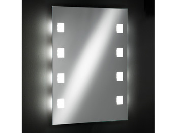 Dimmbare LED Badezimmer Wandleuchte SPIEGEL mit Beleuchtung, 70 x 56 cm