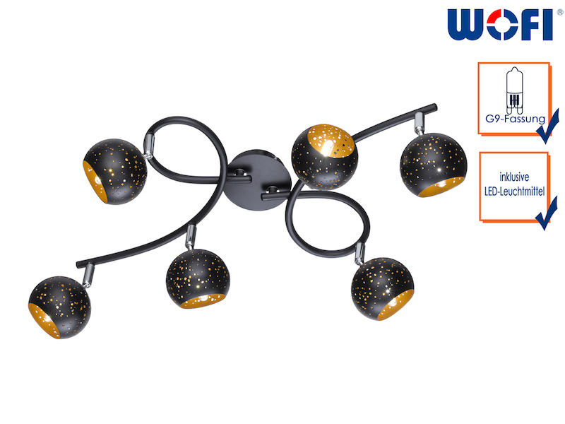 Deckenleuchte Pilar mit LED Wofi Leuchten / meine-wunschleuchte.de