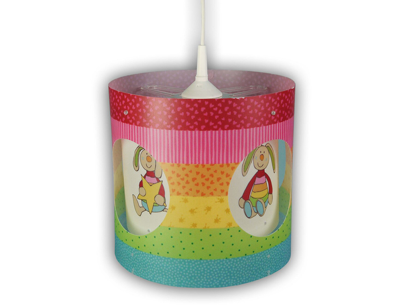 Dreh Pendelleuchte Kinderlampe Drehend Motiv Rainbow Rabbit Meine Wunschleuchte De 
