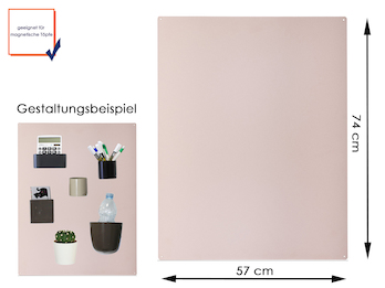 Magnettafel Metall Beige, 74 x 57 cm- für Magnetische Töpfe als Wandgestaltung