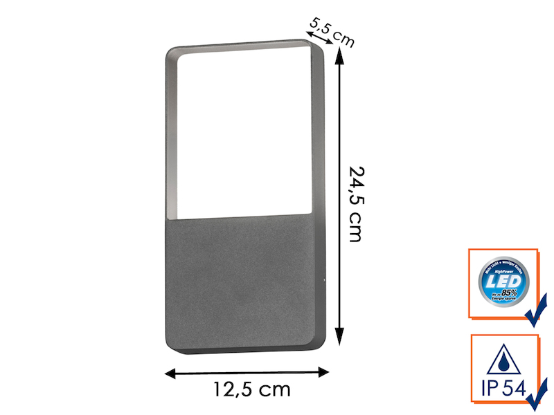 Außenwandleuchte Aluminium Lichtaustritt Konstsmide / meine