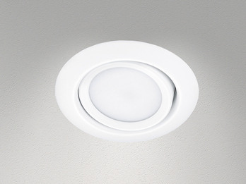 Runder LED Einbaustrahler schwenkbar Weiß matt 5 Watt - Deckenbeleuchtung