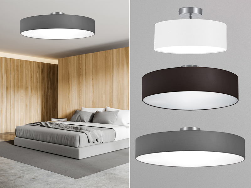 Trio Deckenleuchten mit STOFF Lampenschirm / meine-wunschleuchte.de