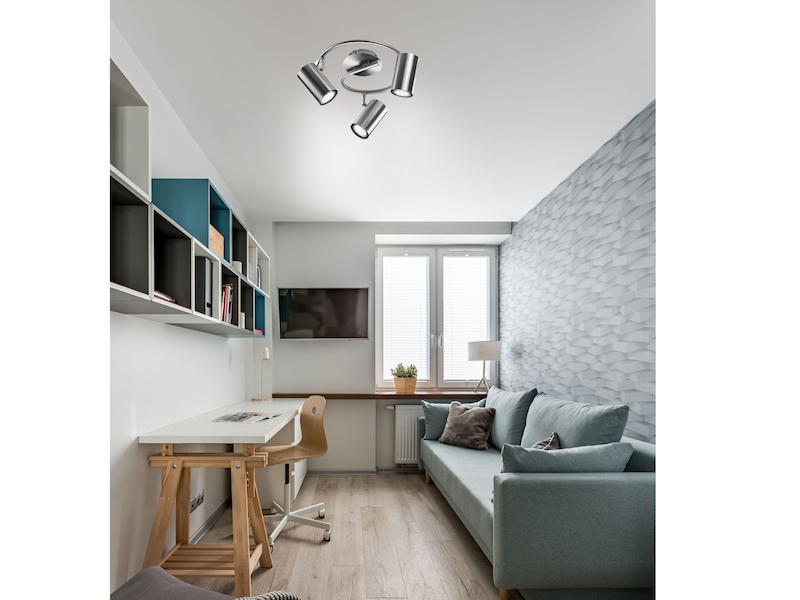 Led Deckenstrahler Rund 3 Flammig Silber Matt Schwenkbar Meine Wunschleuchte De