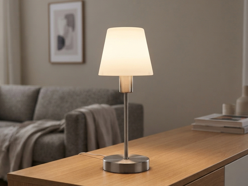 LSWZZ LED Nachttischlampe Touch Dimmbar, Modern Tischlampe mit USB A+C