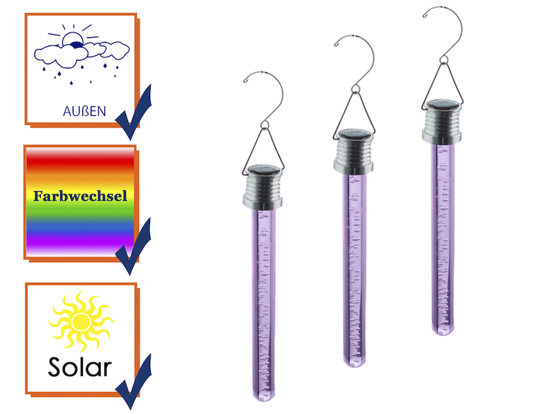 3er SET "Blubber-Blasen"-Optik Solarleuchten / meine-wunschleuchte.de