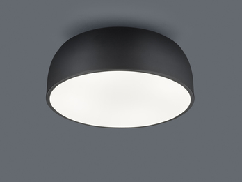 Schwarz matte Innenleuchte BARON zur Deckenmontage geeignet Metall Ø 52 cm