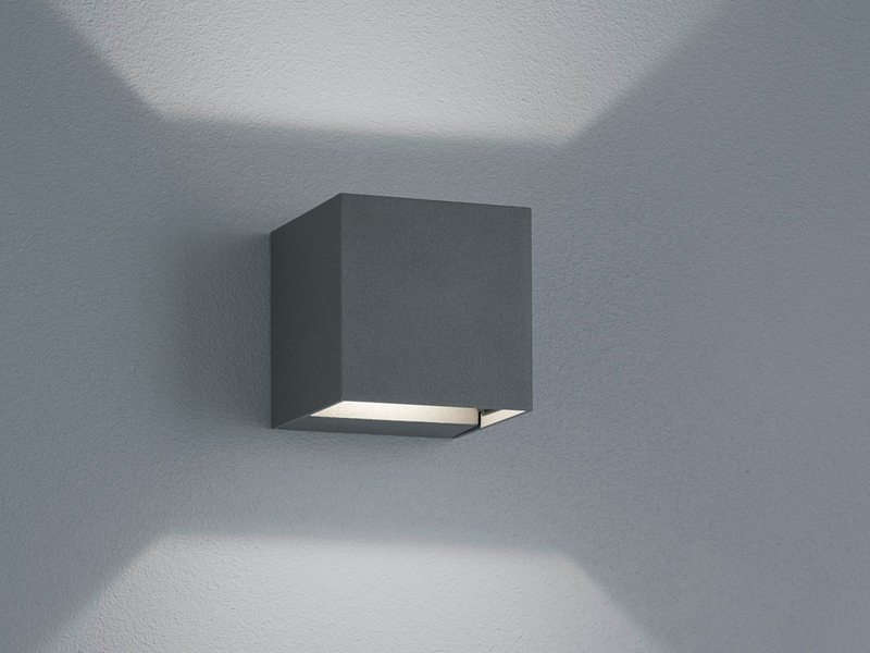 Hausbeleuchtung Außen 2x Wandleuchte Anthrazit Up /& Down LED Fassadenbeleuchtung