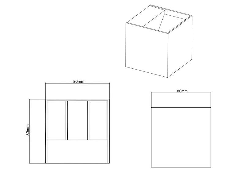Würfelförmige Up & Down LED Außenleuchte 2er Set / meine-wunschleuchte.de