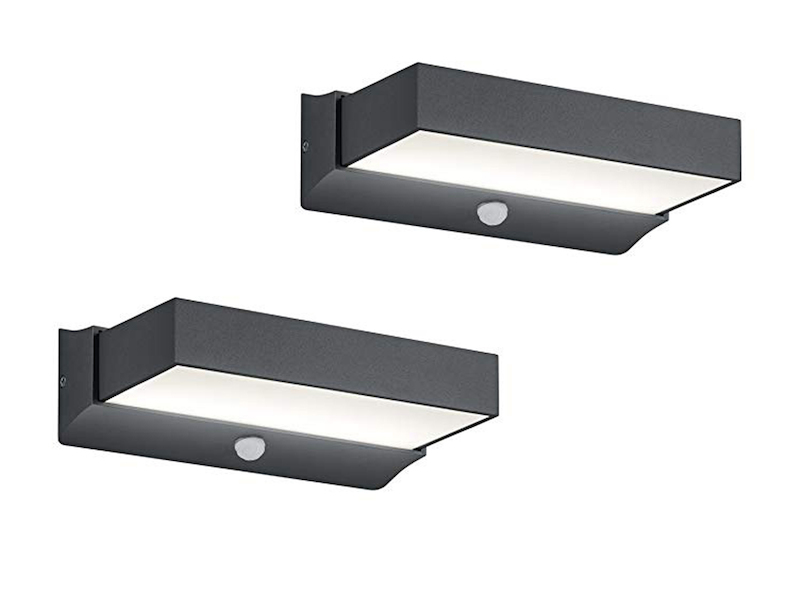 2 moderne ALU LED Wandleuchte für außen mit Bewegungsmelder / meine