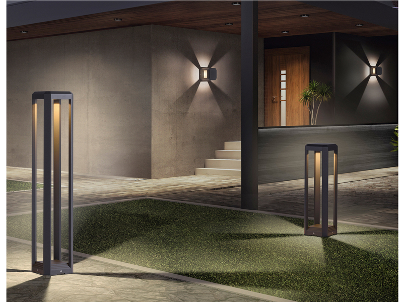 3er SET LED Wegeleuchte eckige Standlampe für außen / meine
