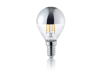 E14 Filament LED Chrom, 4 Watt, 420 Lumen, warmweiß, Ø4,5cm, nicht dimmbar