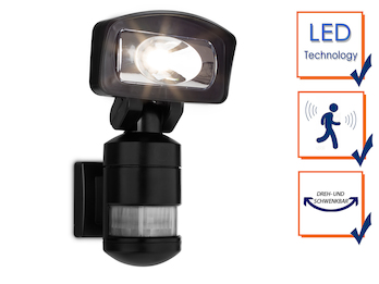 LED Sicherheitsleuchte, Außenfluter mit Bewegungsmelder & Verfolgungsfunktion