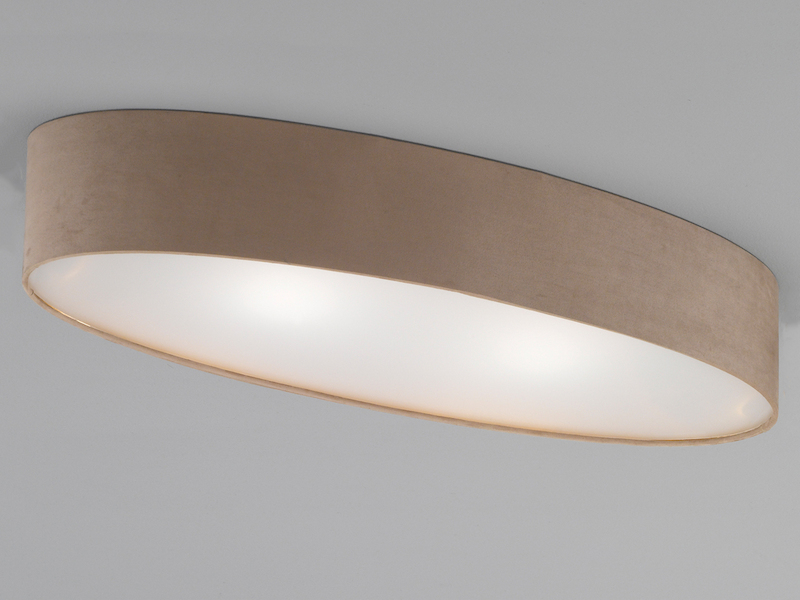 Deckenleuchte Deckenlampe EMBASSY Stoffschirm weiß 50 x 50cm 4x E27