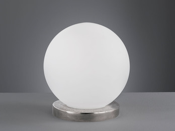 Tischlampe ANTONY Kugel Glas Weiß - Designerlampe 20cm klein für Fensterbank