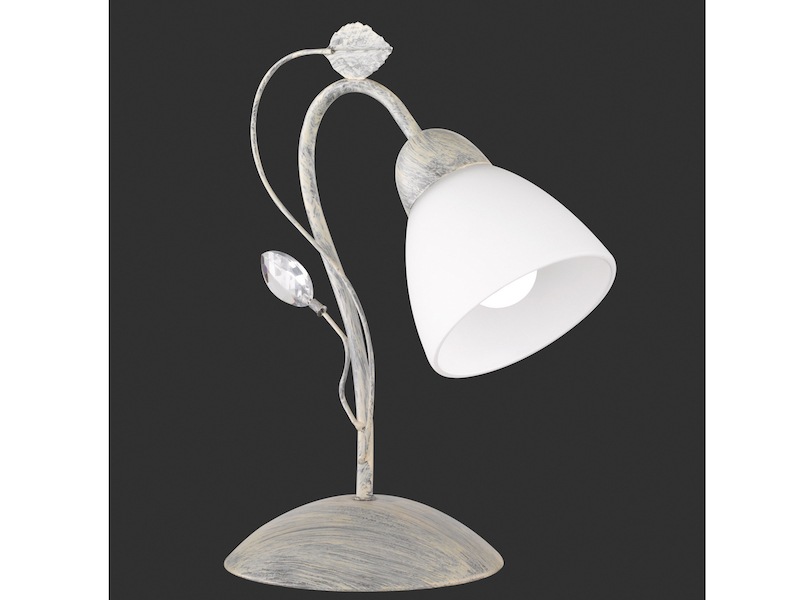 E14 1x4 Watt LED Höhe ca Trio LED-Tischleuchte 40cm Rostf. inkl