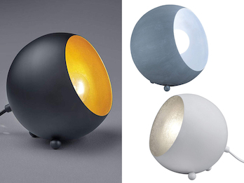 Moderne Metall Tischleuchten BILLY im Retro Look mit rundem Lampenschirm