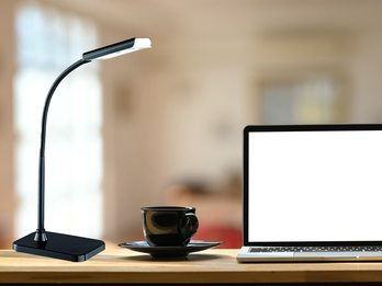 Moderne LED Schreibtischleuchte flexibel & biegsam PICO in Schwarz, 28cm hoch