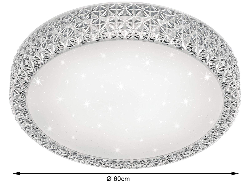 108W Kristall Led Deckenlampe Deckenleuchte Dimmbar mit FB Delay-Off Funktion