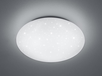 LED Deckenleuchte, Deckenschale PUTZ Sternenhimmel Kunststoff Weiß Ø 37cm IP44