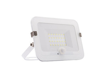 20W LED Strahler weiß, Fluter mit Bewegungsmelder, flaches Design, IP44