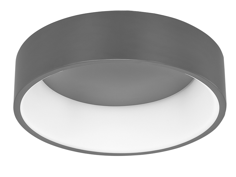 Wofi Deckenleuchte mit Lampenschirm Metall grau / meine-wunschleuchte.de