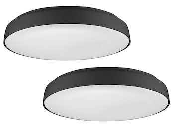 2er Set Wofi Flache Deckenleuchte Lampenschirm schwarz / meine