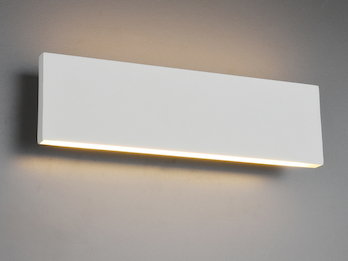 Flache LED Wandleuchte CONCHA Up and Down Light Weiß matt - 3 Stufen Dimmer 28cm