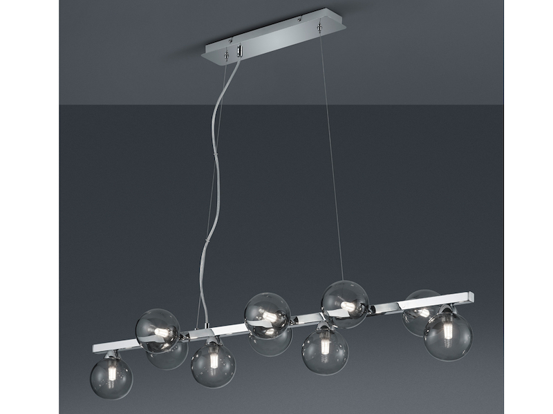 Personality Metallkugel kleine Pendelleuchte mit Lampenschirm aus Glas 25cm E27 Single Head Einstellbare H/öhe Speisetischlampe Modernes einfaches Restaurants Deckenbeleuchtung H/ängeleuchte
