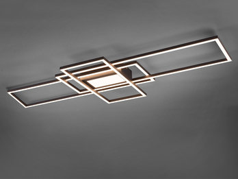 Große LED Deckenleuchte IRVINE mit Farbwechsel 105x42cm in Anthrazit