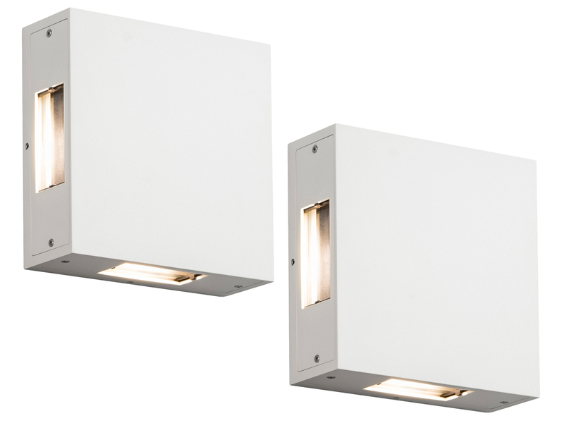 2er SET LED Außenwandleuchten ALU UP and Down IP54 Höhe 17cm / meine
