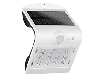 LED Solar Wandleuchte Außenleuchte MINI Fassadenbeleuchtung Weiß 14,5x9,6cm