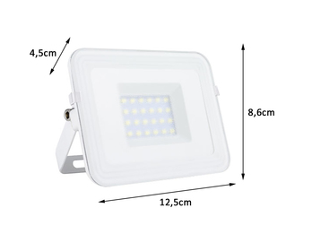 LED Flutlichtstrahler 20 Watt & 1800 Lumen in Weiß IP65, Hoflichtbeleuchtung