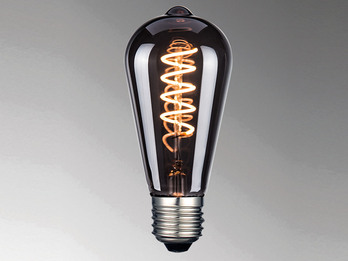 E27 Filament LED Deko Leuchtmittel Tropfen Rauchfarben - 4 Watt, 60 Lumen