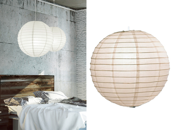 Pendelleuchte Lampion Trio Lampenschirm Japan-Kugel PAPER Papier blau Ø 40cm