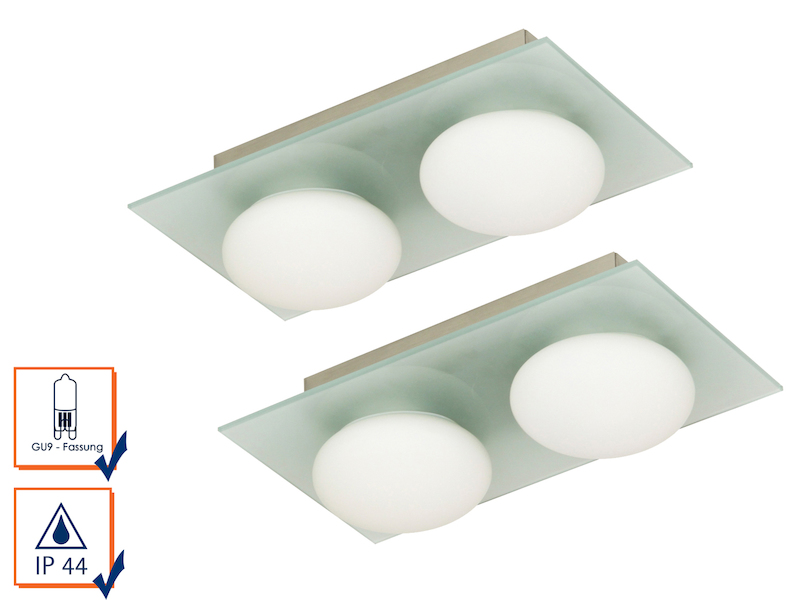 2er-Set Badezimmer Lampe inkl Leuchtmittel 3000.060-2 / meine