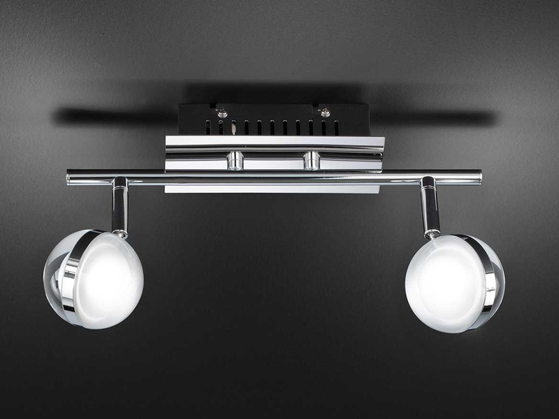 Wofi LED Tischleuchte Fulton Chrom mit Schalter Acrylglas Retrolook Lampe 6 Watt