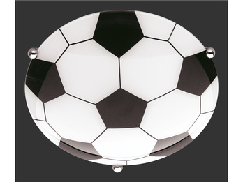 Deckenleuchte "Fussball", E27, Ø 30cm, Glas weiss/schwarz