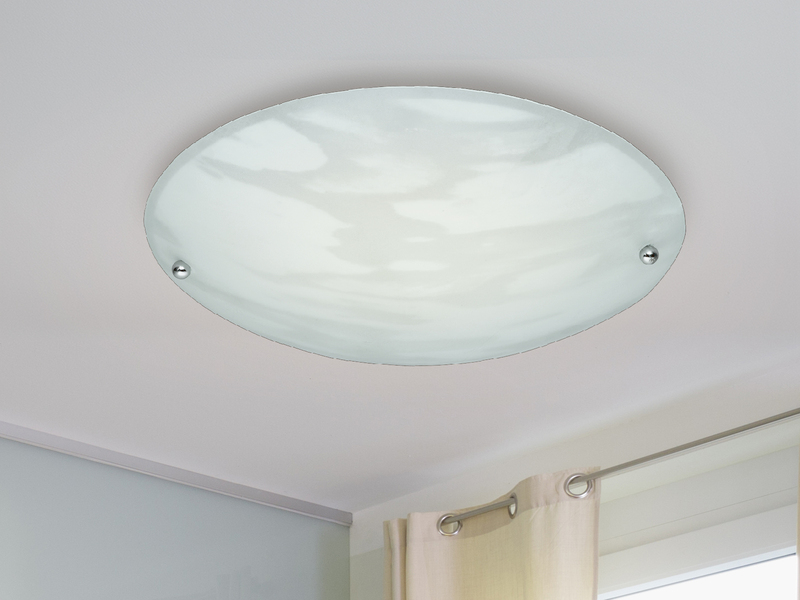 Glas matt weiß Trio Deckenleuchte E27 Deckenlampe Deckenschale LANA Ø 25cm