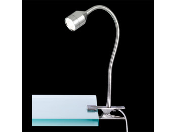 Funktionelle LED-Klemmleuchte LOVI inklusive Schalter und Flexarm