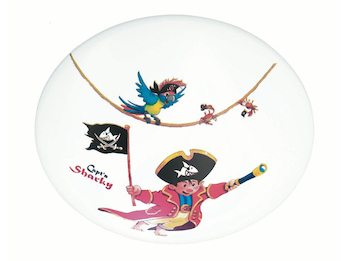 Kinderzimmerlampe Mit Kapt N Sharky Deckenschale 36cm Meine Wunschleuchte De