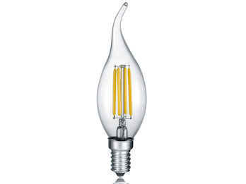 E14 Filament LED - 4 Watt, 400 Lumen, warmweiß, Ø3,5cm - nicht dimmbar