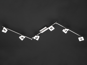 Moderne LED Deckenleuchte ZARA, Länge 180 cm, Spots und Arme schwenkbar